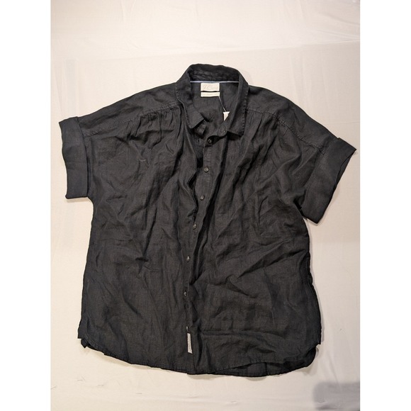 J.Crew Other - J.Crew Men XL Baird McNutt Irish Linen Shirt Relaxed Fit Black AY665 NWT Summer